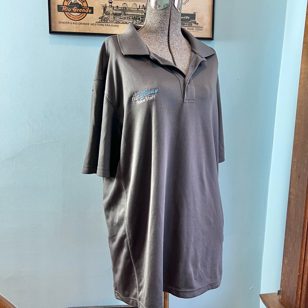 Run Disney Race Staff Polo - Charcoal Gray